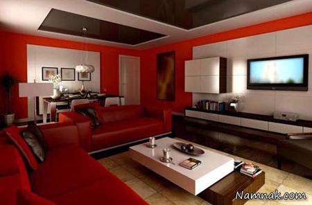 دکوراسیون رنگ قرمز