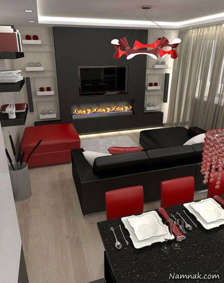 دکوراسیون رنگ قرمز